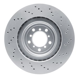 BMW M3 Brake Rotor (1) - Left Front - R1 Concepts - GeoSPEC Coated Rotor - Drilled - `08-`13